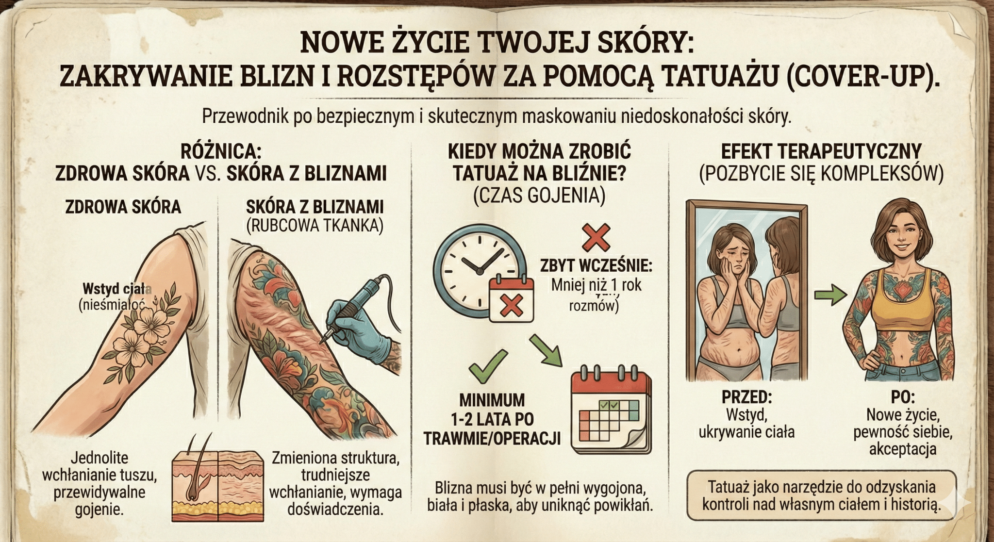 Zakrywanie blizn tatuażem (Cover-up)